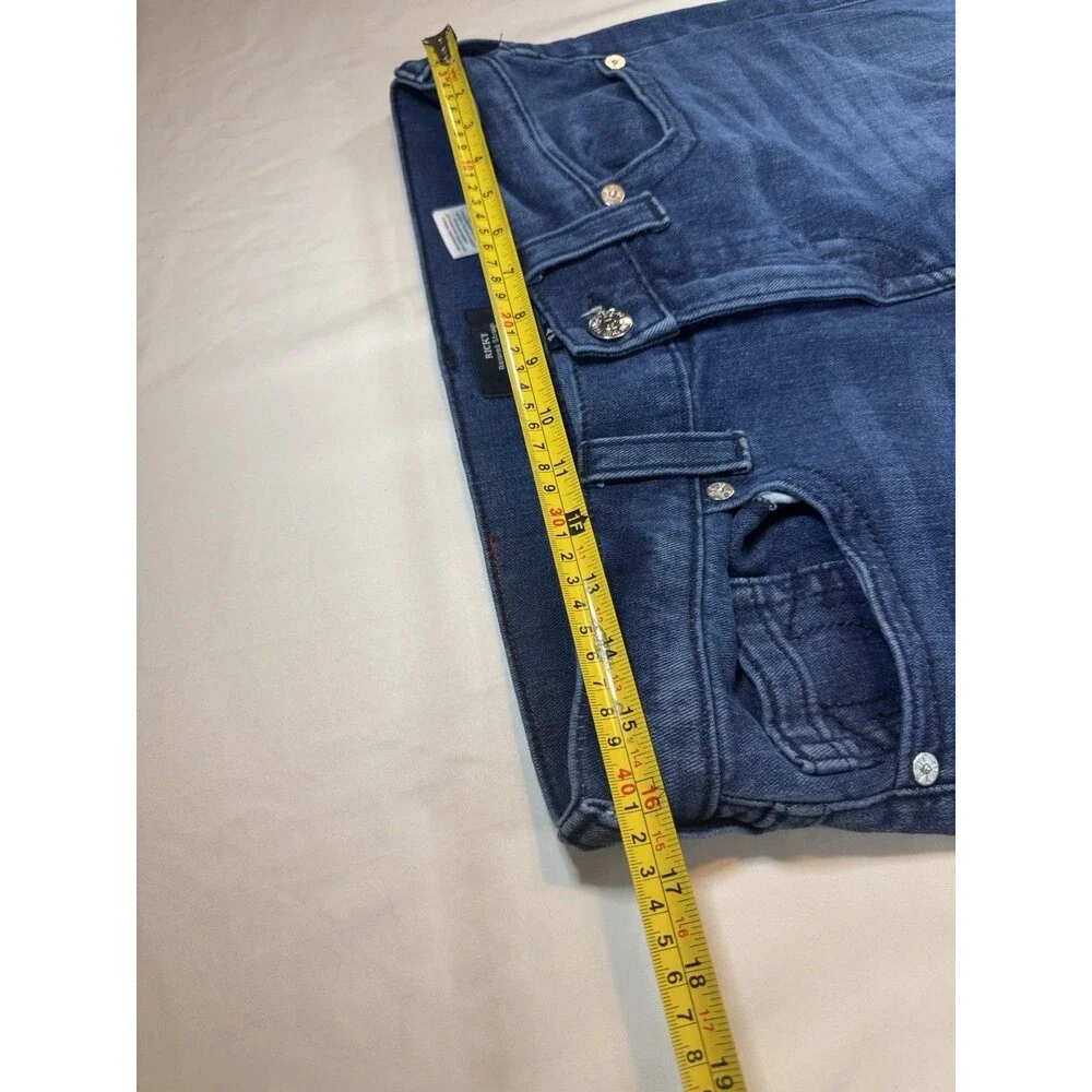 True Religion Ricky Straight Jeans Mens 31 Medium Wash Stretch Denim